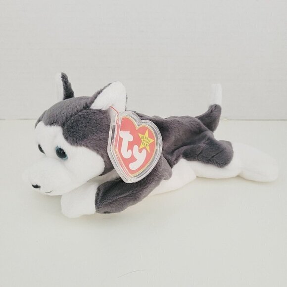 Ty Beanie Baby NANOOK The Husky Dog 4th Gen 1996 8" PRISTINE TRUSTED SELLER NWT - Picture 1 of 12